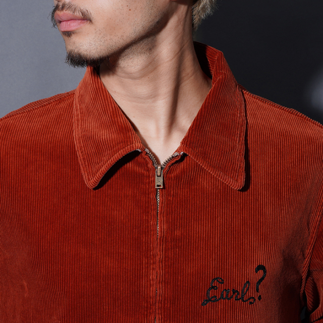 WRD5303 /「DRAGWAY - JACKET / ORANGE」コーデュロイジップジャケット
