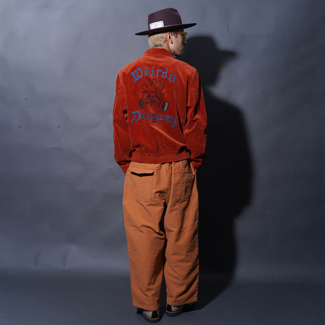 WRD5303 /「DRAGWAY - JACKET / ORANGE」コーデュロイジップジャケット
