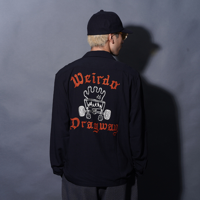 WEIRDO/ウィアード「DRAGWAY - L/S SHIRTS / BLACK」オリジナルレーヨンL/Sシャツ
