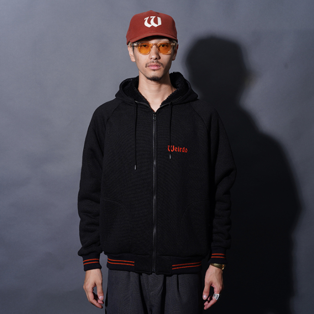 WEIRDO/ウィアード「Weirdo - ZIP HOODIE / BLACK」ジップアップフーディー