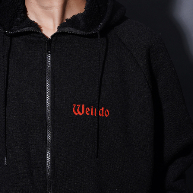WRD5309 /「Weirdo - ZIP HOODIE / BLACK」ジップアップフーディー
