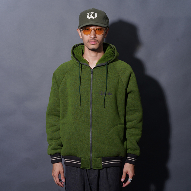 WEIRDO/ウィアード「Weirdo - ZIP HOODIE / GREEN」ジップアップフーディー