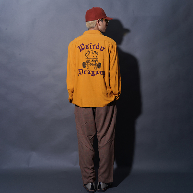 WRD5308 /「DRAGWAY - L/S SHIRTS / MUSTARD」オリジナルレーヨンL/Sシャツ