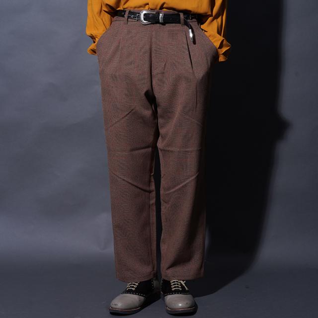 WRD5317 /「WIND UP - TACK EASY PANTS / BROWN」タックイージースラックス