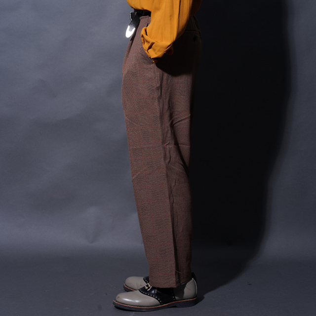 MARKAWARE タック イージートラウザーズ スラックスパンツ ブラウン markaware（マーカウェア） スラックス 「MARKAWARE/マーカウェア