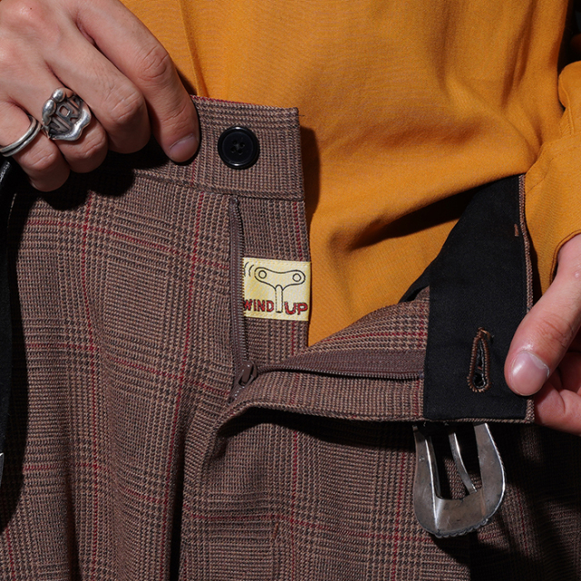 WRD5317 /「WIND UP - TACK EASY PANTS / BROWN」タックイージースラックス