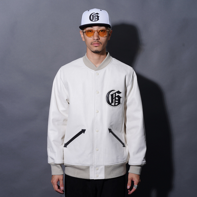 GANGSTERVILLE/ギャングスタービル「LOCOS - LEATHER JACKET / IVORY」レザージャケット