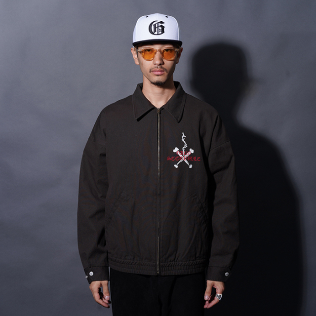 GANGSTERVILLE/ギャングスタービル「XXX - JACKET / BLACK」コットンダックジップジャケット
