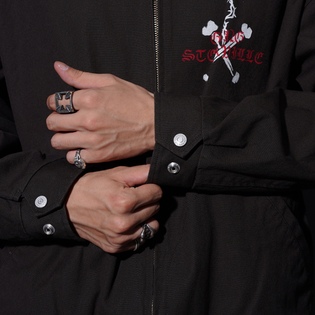 GSV5304 /「XXX - JACKET / BLACK」コットンダックジップジャケット