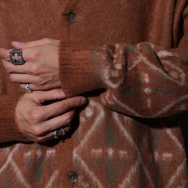 GSV5308 /「VENICE HEART - CARDIGAN / BROWN」オリジナルヂャガード