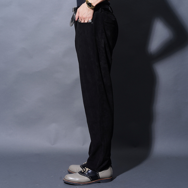 GSV5313 /「LOCOS - LEATHER PANTS SUEDE / BLACK」スエードレザーパンツ