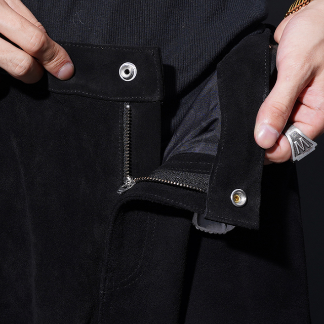 GSV5313 /「LOCOS - LEATHER PANTS SUEDE / BLACK」スエードレザーパンツ