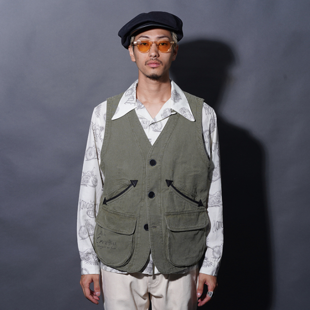 OLD CROW/オールドクロー「THIRTEEN CROWS - TOOL VEST / OLIVE」ツールベスト