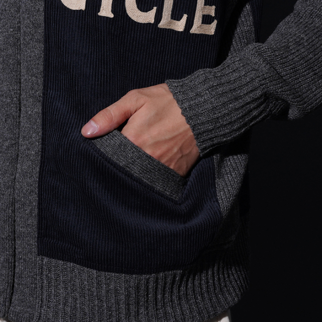 OC5311 /「GASOIL AUTOCYCLE - ZIPPERED SWEATER / BLACK」ジップ