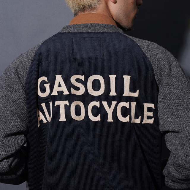 OC5311 /「GASOIL AUTOCYCLE - ZIPPERED SWEATER / BLACK」ジップ