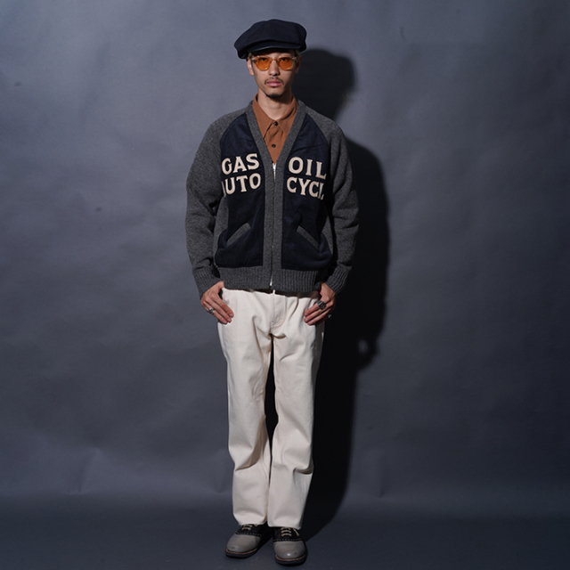 OC5311 /「GASOIL AUTOCYCLE - ZIPPERED SWEATER / BLACK」ジップ
