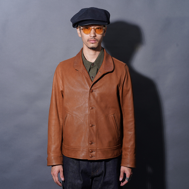 BY GLAD HAND/バイグラッドハンド「GOODTHINK - COSSACK JACKET / BROWN」1930'sレザーコサックジャケット