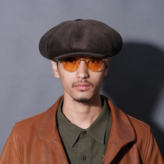BYGH53G01 /「GLADWELL - CASQUETTE / BROWN」コーデュロイキャスケット