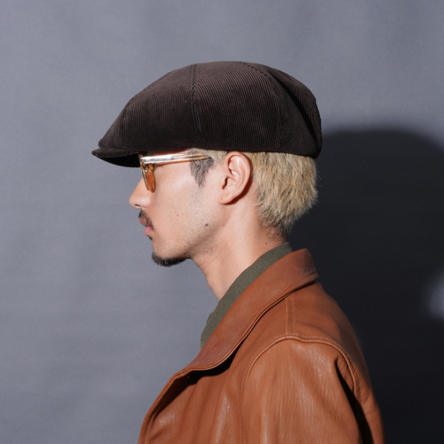 BYGH53G01 /「GLADWELL - CASQUETTE / BROWN」コーデュロイキャスケット