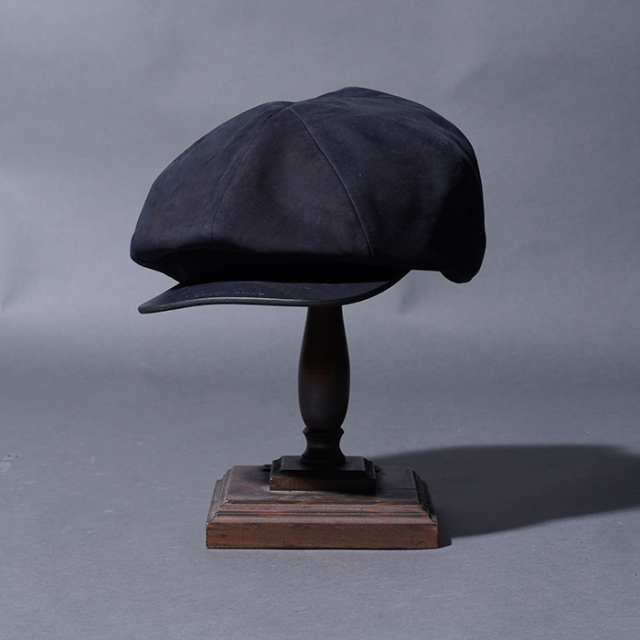 OLD CROW/オールドクロー「SPEED SHOP - LEATHER CASQUETTE / BLACK」キャスケット