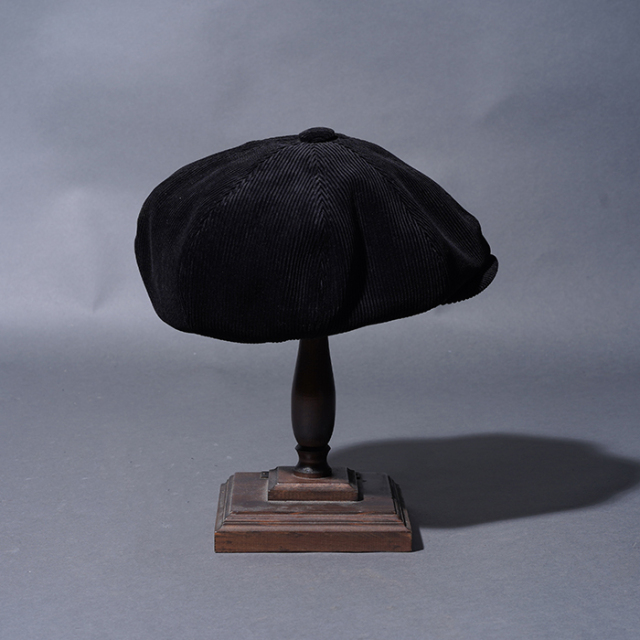BYGH53G01 /「GLADWELL - CASQUETTE / BLACK」コーデュロイキャスケット
