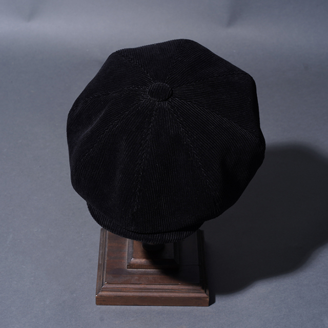 BYGH53G01 /「GLADWELL - CASQUETTE / BLACK」コーデュロイキャスケット