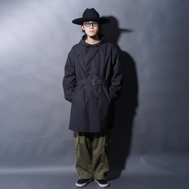 ふ*じ様 soe BaggeeveLongCoat サイズ1 ブラックウー BSFJ-25407 /「Vagrant Coat / Exhaust Black」ヴェイグラントコート
