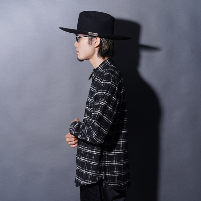 TR25AW-401 /「Machine Age Check Shirt / BLACK」チェックL/Sシャツ