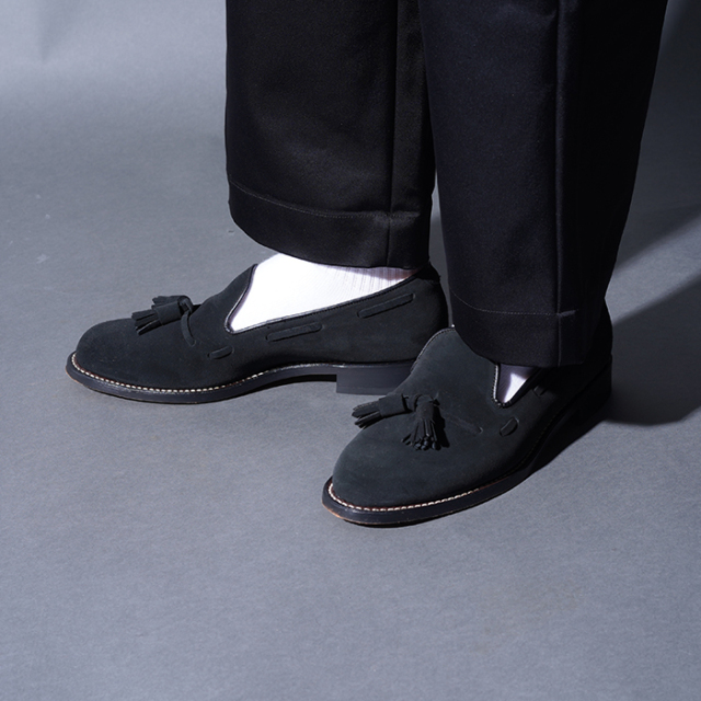 REGAL×GLAD HAND「TASSELED SLIP-ON SHOES SUEDE / BLACK」タッセル
