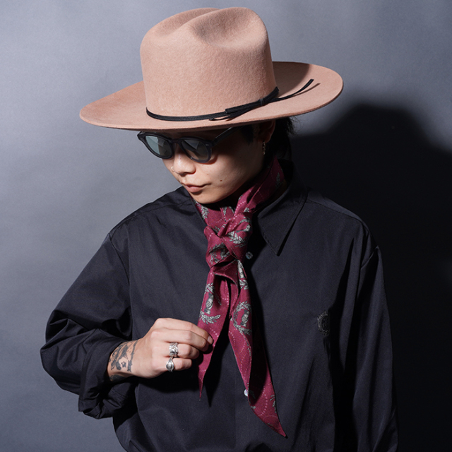 GLAD HAND/グラッドハンド「SHAKE HAND - NECKERCHIEF / BURGUNDY」ネッカチーフ