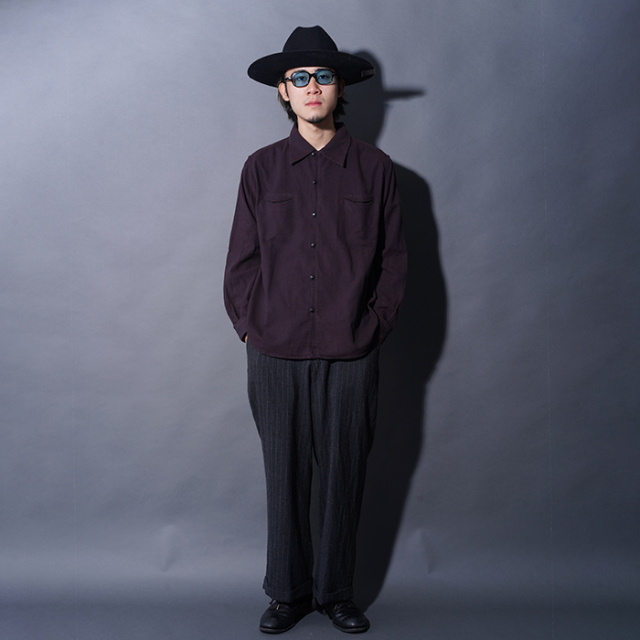 BSFL-25108 /「Bourette Noil Geronimo Shirt / Rusty Brown」1930's