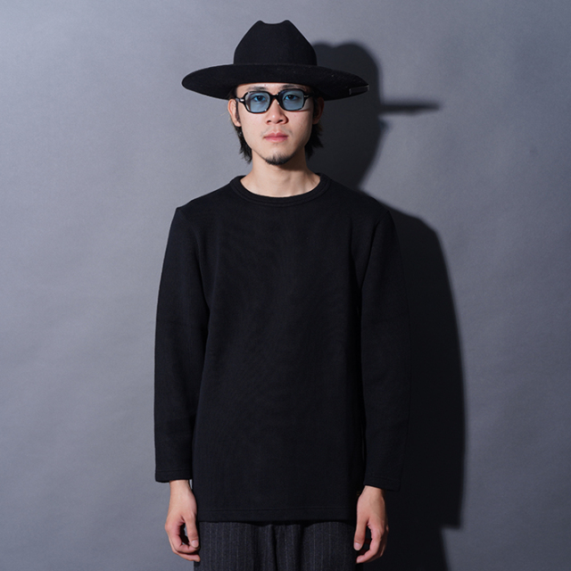 TROPHY CLOTHING/トロフィークロージング「Naval L/S Tee / BLACK」コットンニットクルーL/S Tシャツ