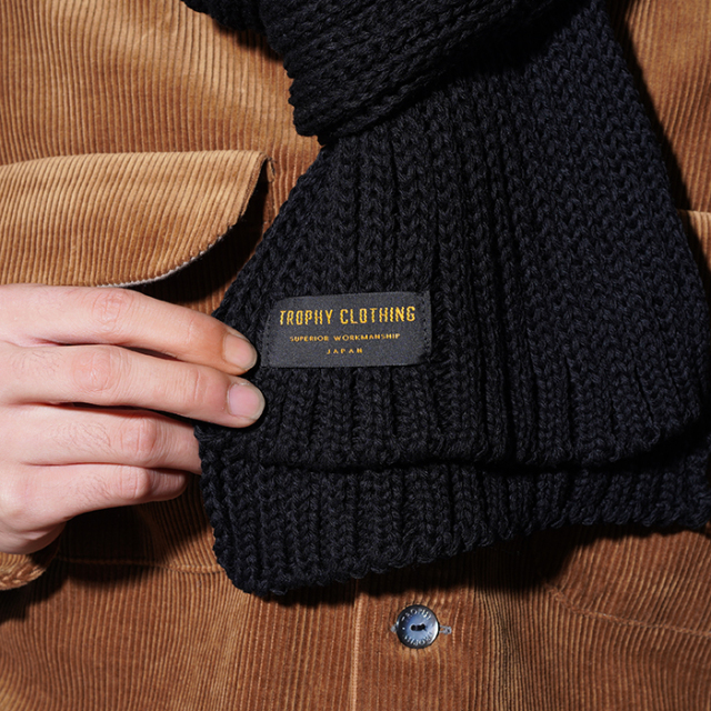 TR25AW-801 /「Low Gauge Knit Muff / BLACK」マフラー