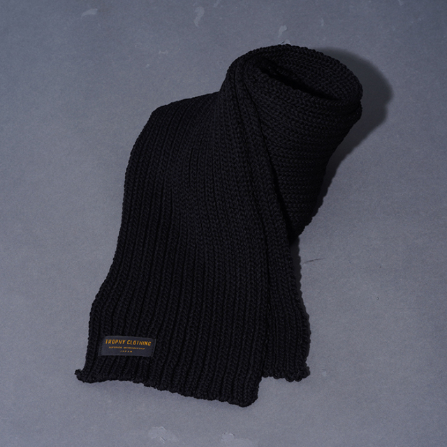 TR25AW-801 /「Low Gauge Knit Muff / BLACK」マフラー