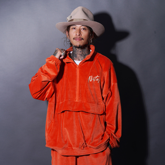 【LIMITED ITEM】NASTOYS for Naoya Morishita「Velor Track Jacket / ORANGE」ベロアトラックジャケット