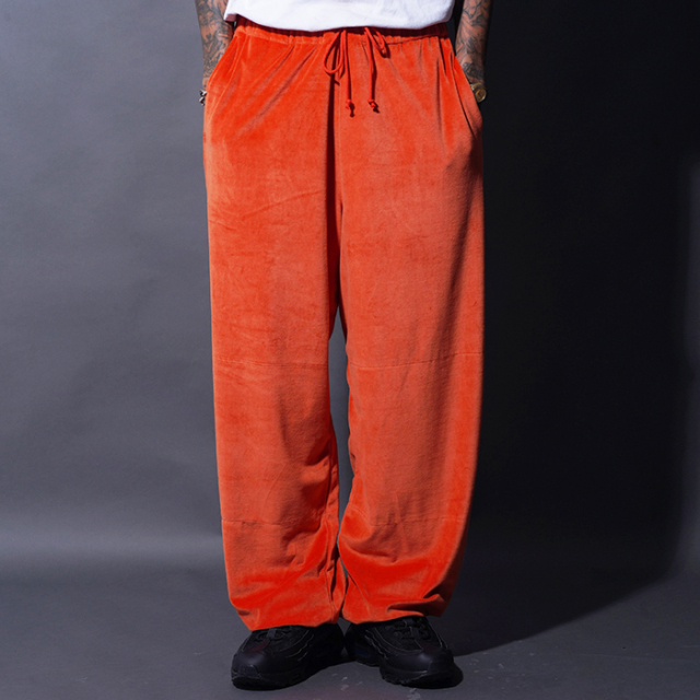 【LIMITED ITEM】NASTOYS for Naoya Morishita「Velor Track Pants / ORANGE」ベロアトラックパンツ