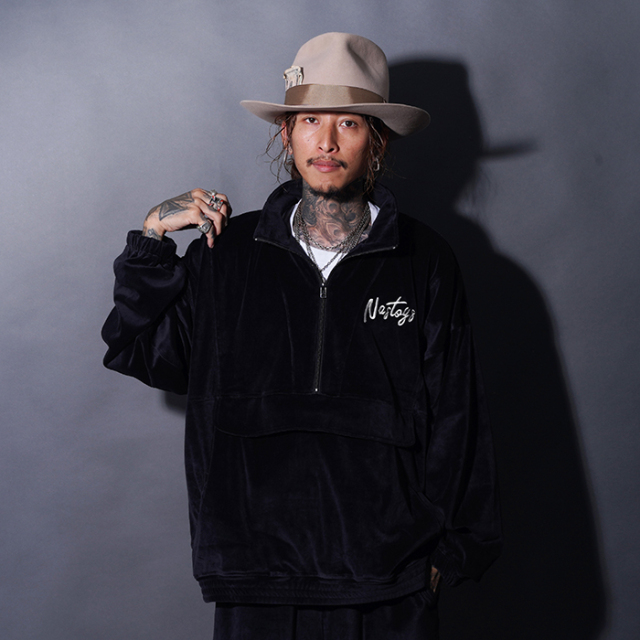 【LIMITED ITEM】NASTOYS for Naoya Morishita「Velor Track Jacket / BLACK」ベロアトラックジャケット