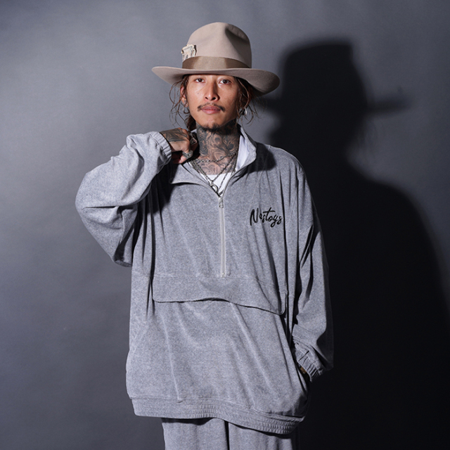 【LIMITED ITEM】NASTOYS for Naoya Morishita「Velor Track Jacket / GRAY」ベロアトラックジャケット