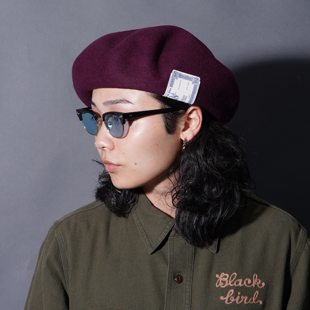 D-00022 /「BERET / WINE」ベレー帽