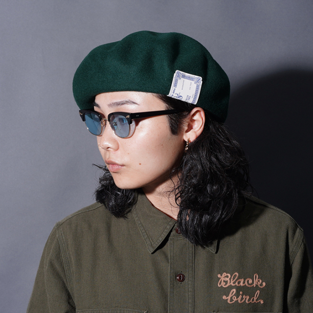 D-00022 /「BERET / N.GREEN」ベレー帽