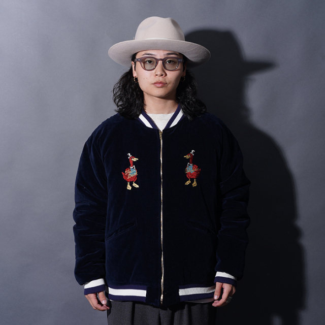 BY GLAD HAND/バイグラッドハンド「TEXAS - SOUVENIR JACKET / NAVY×PINK」スーベニアリバーシブルジャケット