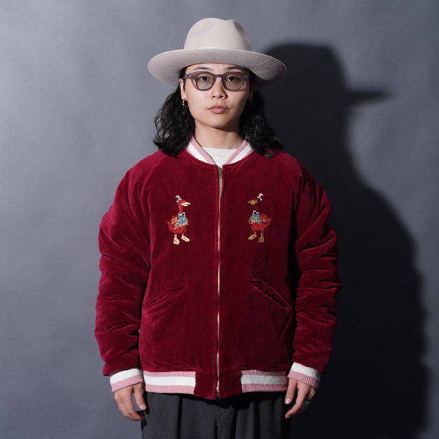 BY GLAD HAND/バイグラッドハンド「TEXAS - SOUVENIR JACKET / BURGUNDY×SAX」スーベニアリバーシブルジャケット