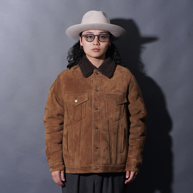 BY GLAD HAND/バイグラッドハンド「GOODHORN - MOUTON TRACKER JACKET / BROWN」ムートントラッカージャケット