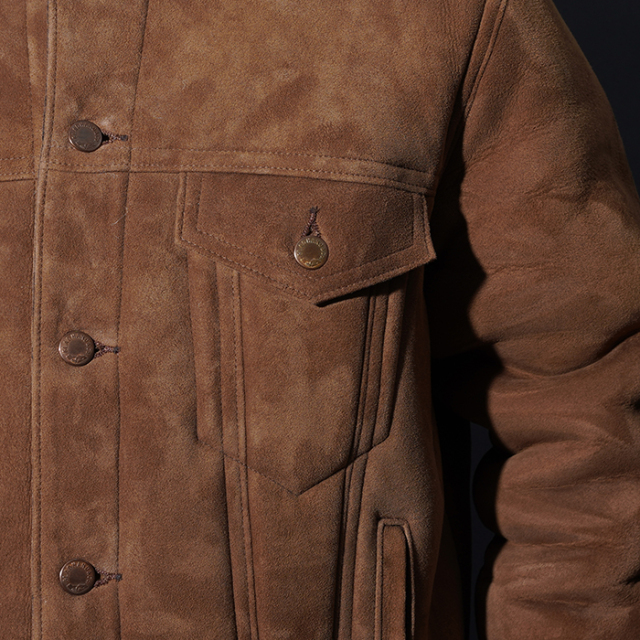 BYGH5303 /「GOODHORN - MOUTON TRACKER JACKET / BROWN」ムートン