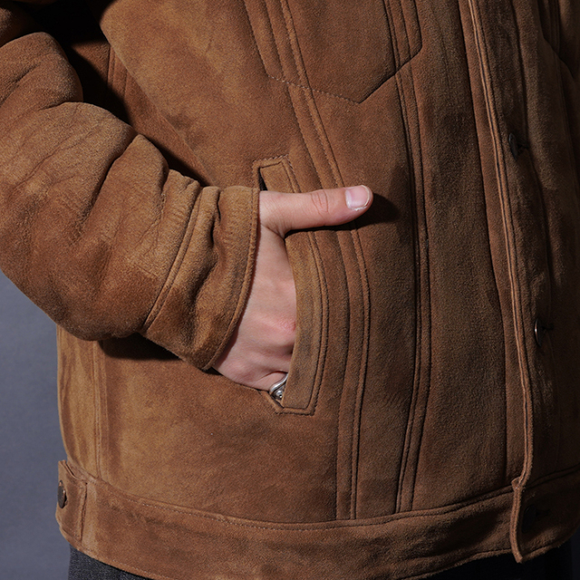 BYGH5303 /「GOODHORN - MOUTON TRACKER JACKET / BROWN」ムートン