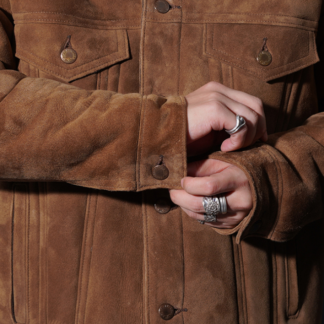 ムートン　トラッカージャケット BYGH5303 /「GOODHORN - MOUTON TRACKER JACKET / BROWN」ムートン