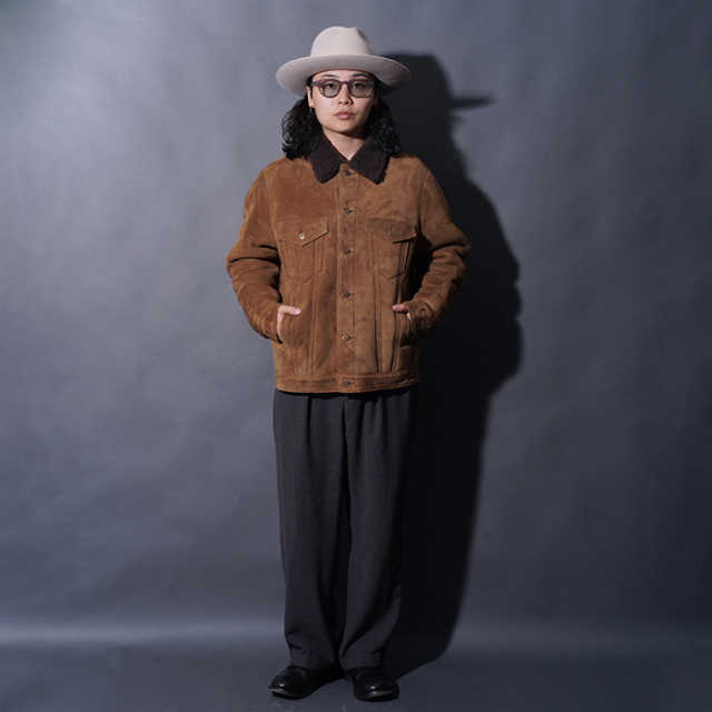 BYGH5303 /「GOODHORN - MOUTON TRACKER JACKET / BROWN」ムートン