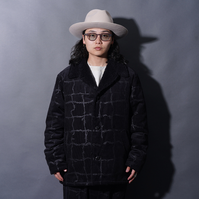 GANGSTERVILLE/ギャングスタービル「BARBED WIRE - RANCH COAT / BLACK」ランチコート