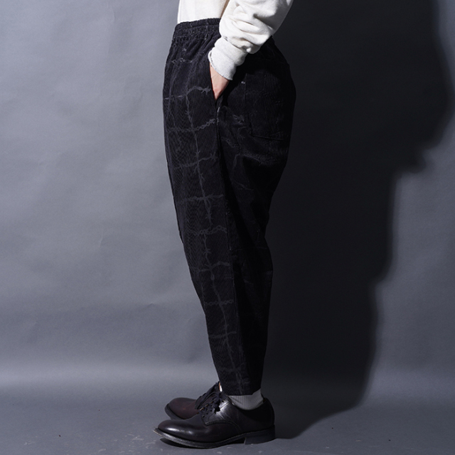 コーデュロイSWING EASY PANTS 黒 サイズM GSV5303 /「BARBED WIRE - EASY PANTS / BLACK」コーデュロイイージー