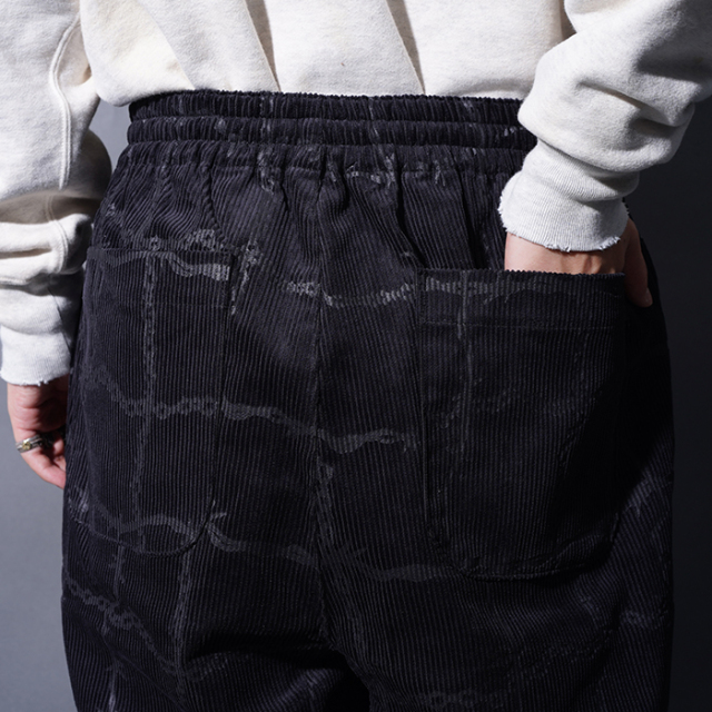 GSV5303 /「BARBED WIRE - EASY PANTS / BLACK」コーデュロイイージー